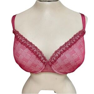Women's Ellen Tracy Red Lace Underwire Bra
